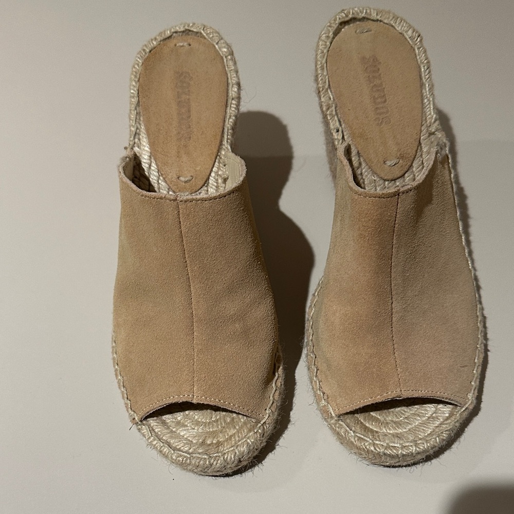 Soludos Beige Espadrille Mules